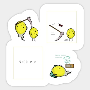 Lemon Ed - Nap after work Sticker